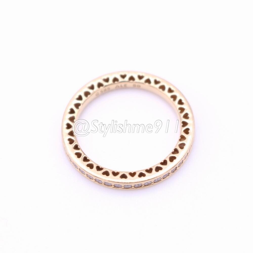 Authentic Pandora 14K Gold Radiant Hearts of Pandora Ring - Picture 5 of 14